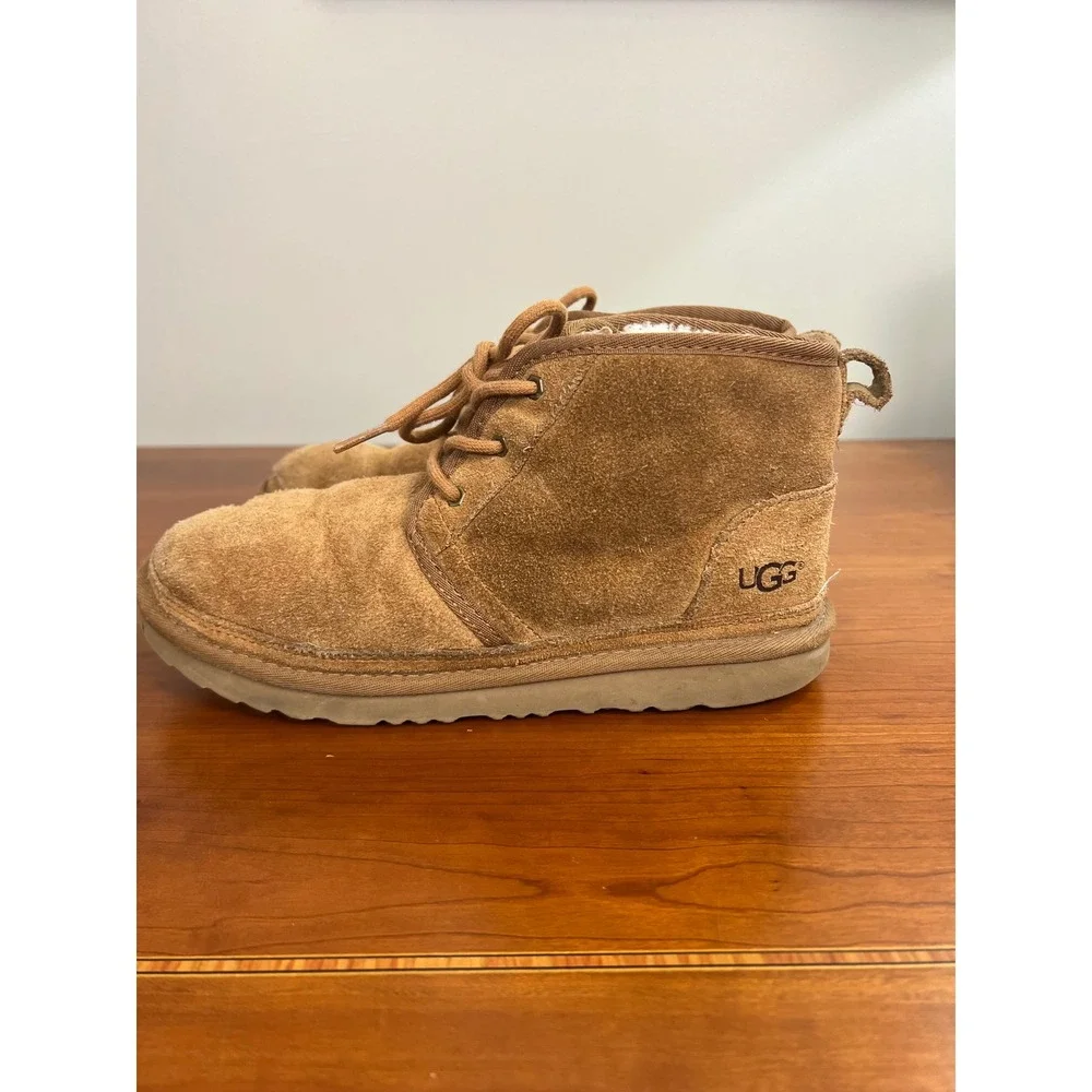 UGG Neumel Chestnut Suede Lace Up Chukka Boots 1017320K Size 5‎ Kids Women 7